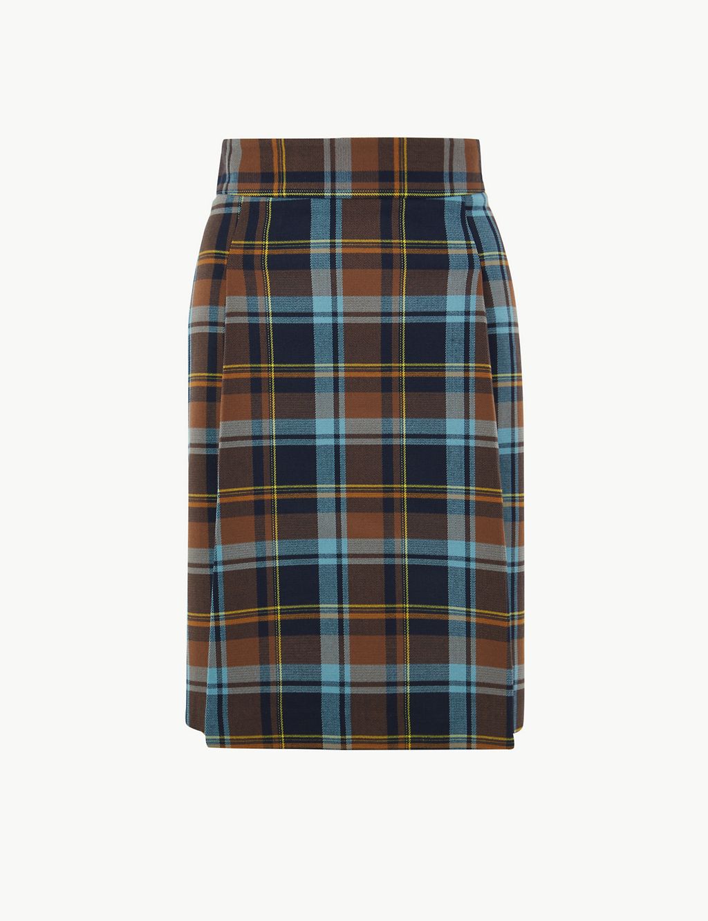 Checked Pleat Front Mini Skirt 1 of 4