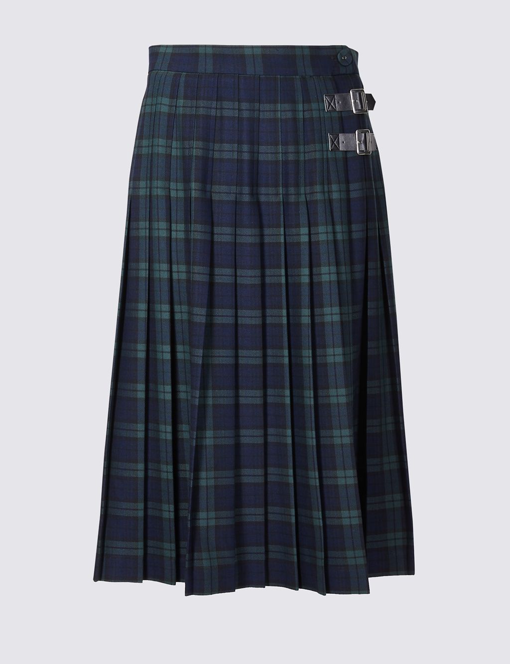 Checked Pleated Midi Skirt 1 of 5