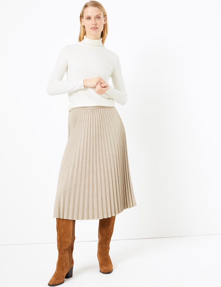 Pleated midi skirt m&s online
