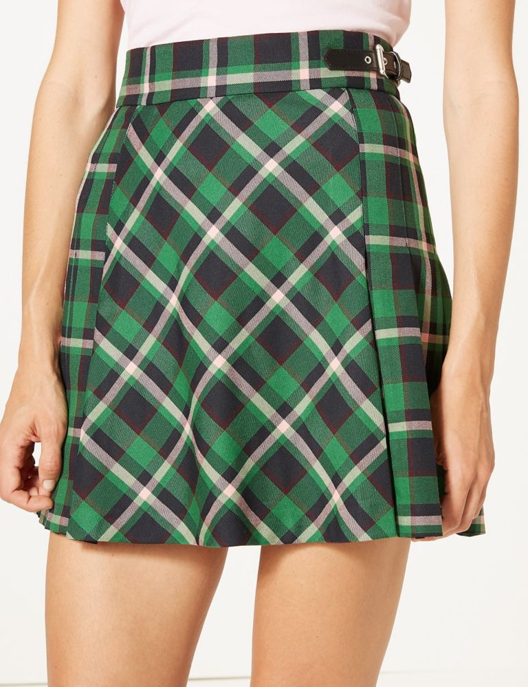 Checked Pleated Mini Skirt 5 of 5