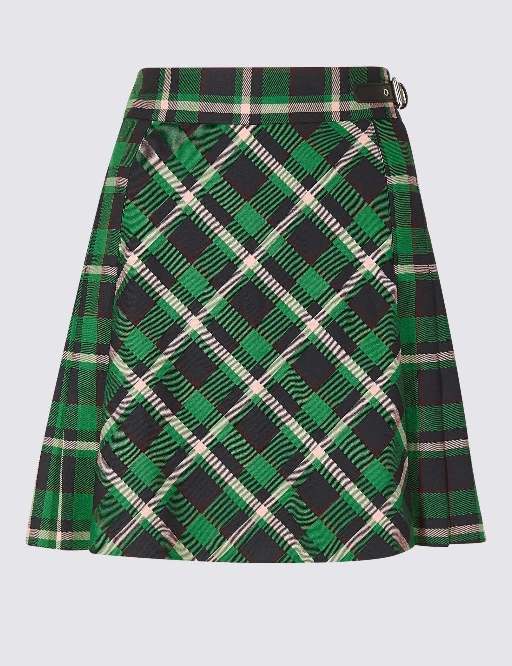 Checked Pleated Mini Skirt 1 of 5