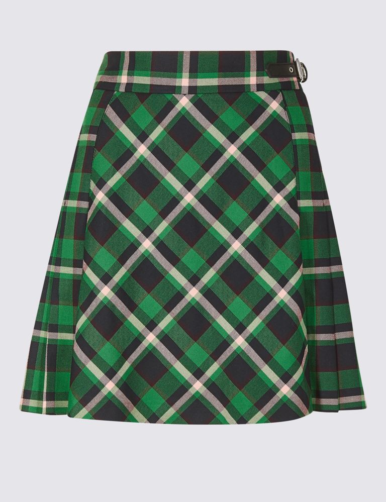 Checked Pleated Mini Skirt 3 of 5