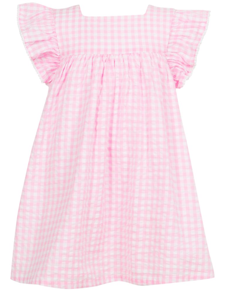 Checked Pure Cotton Dress (3 Months - 7 Years) 5 of 6