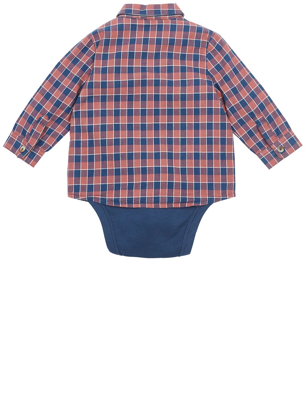 Checked Pure Cotton Shirt Bodysuit 5 of 5