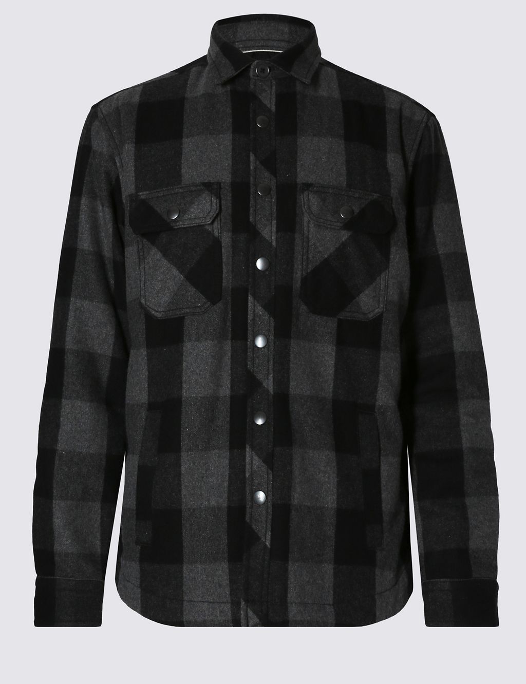 Checked Quilted Shirt with Wool 3 of 6