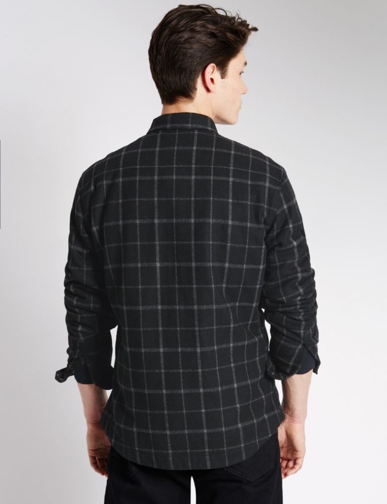 Checked Quilted Shirt with Wool 3 of 6