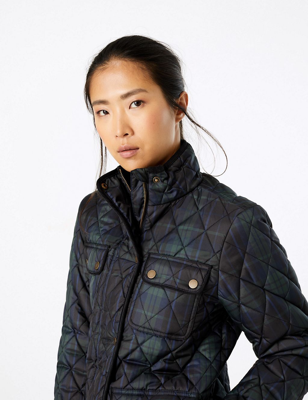 Checked Quilted Utility Jacket 2 of 5