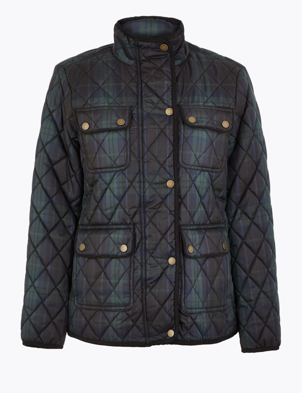Checked Quilted Utility Jacket 1 of 5