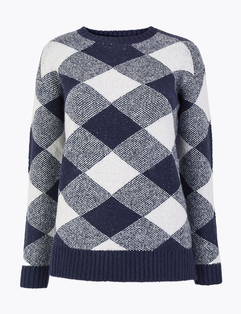 Checked Relaxed Fit Jumper 1 of 4