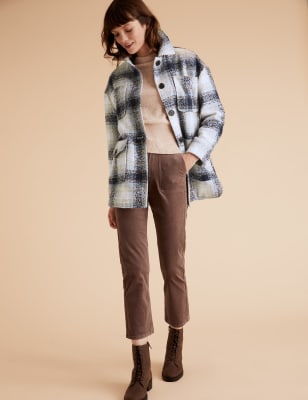 Checked Relaxed Shacket
