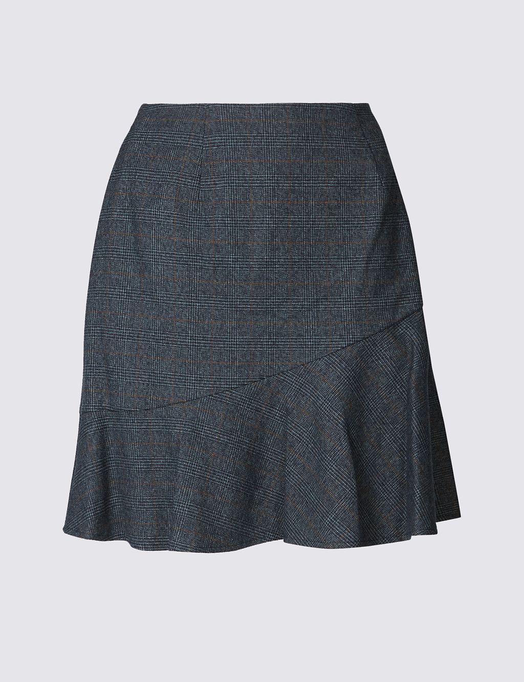 Checked Ruffle A-Line Mini Skirt 1 of 5
