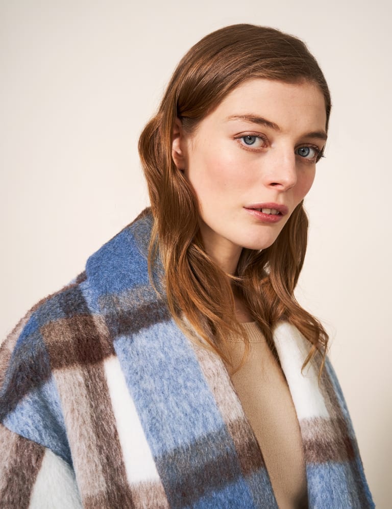 Shawl collar top longline coat