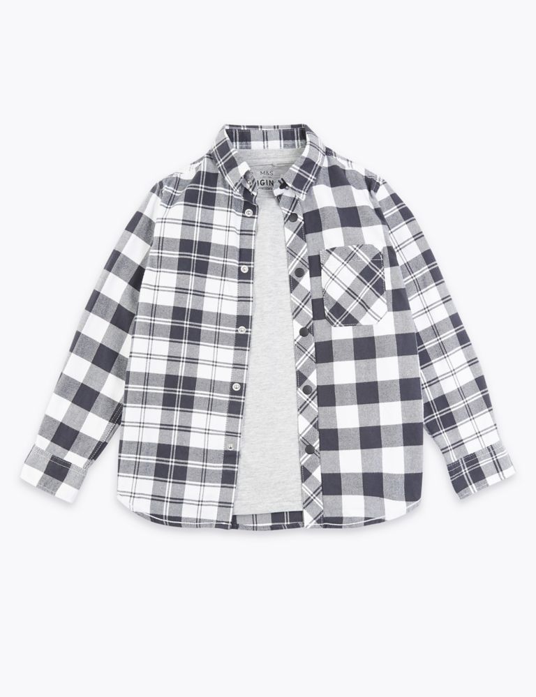 Checked Shirt With T-Shirt (3-16 Years) 2 of 6