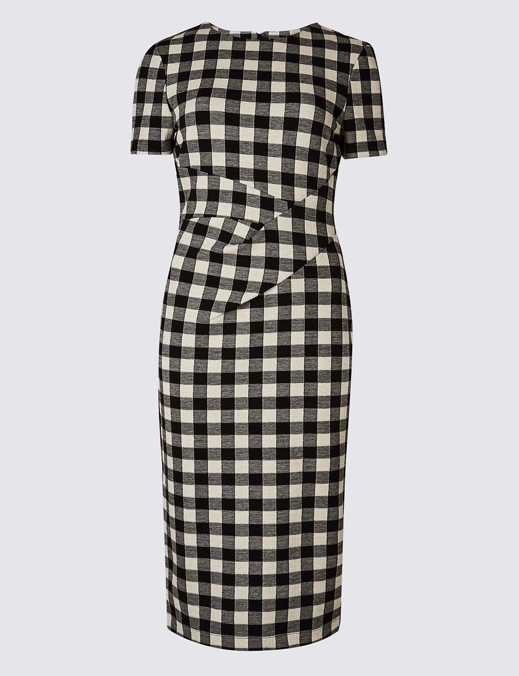Checked Short Sleeve Pencil Dress 1 of 5
