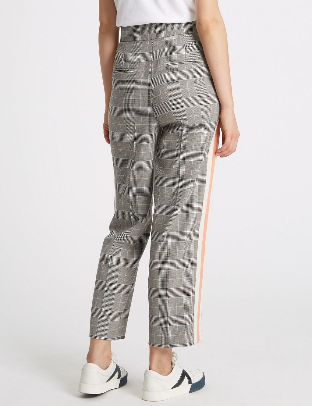 Checked Side Stripe Tapered Leg Trousers 6 of 7