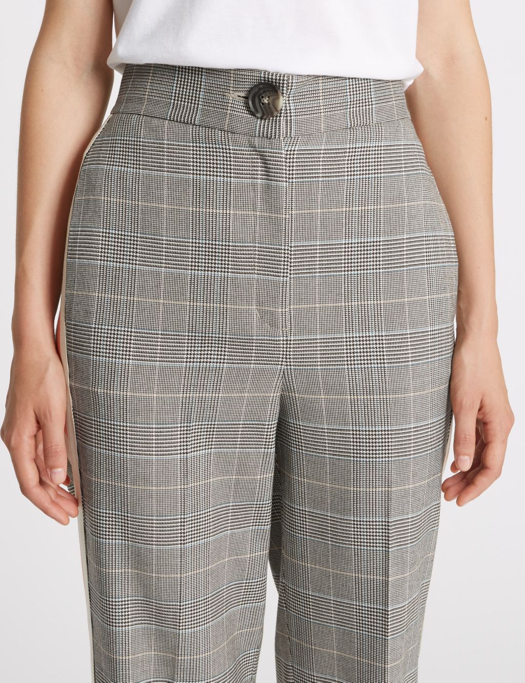 Checked Side Stripe Tapered Leg Trousers 7 of 7
