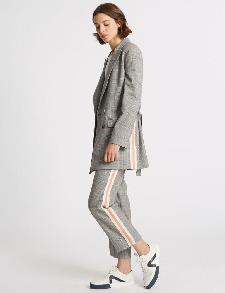 Checked Side Stripe Tapered Leg Trousers 7 of 7