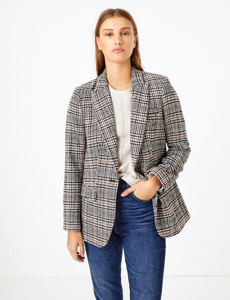 Checked Single Breasted Blazer 3 of 4