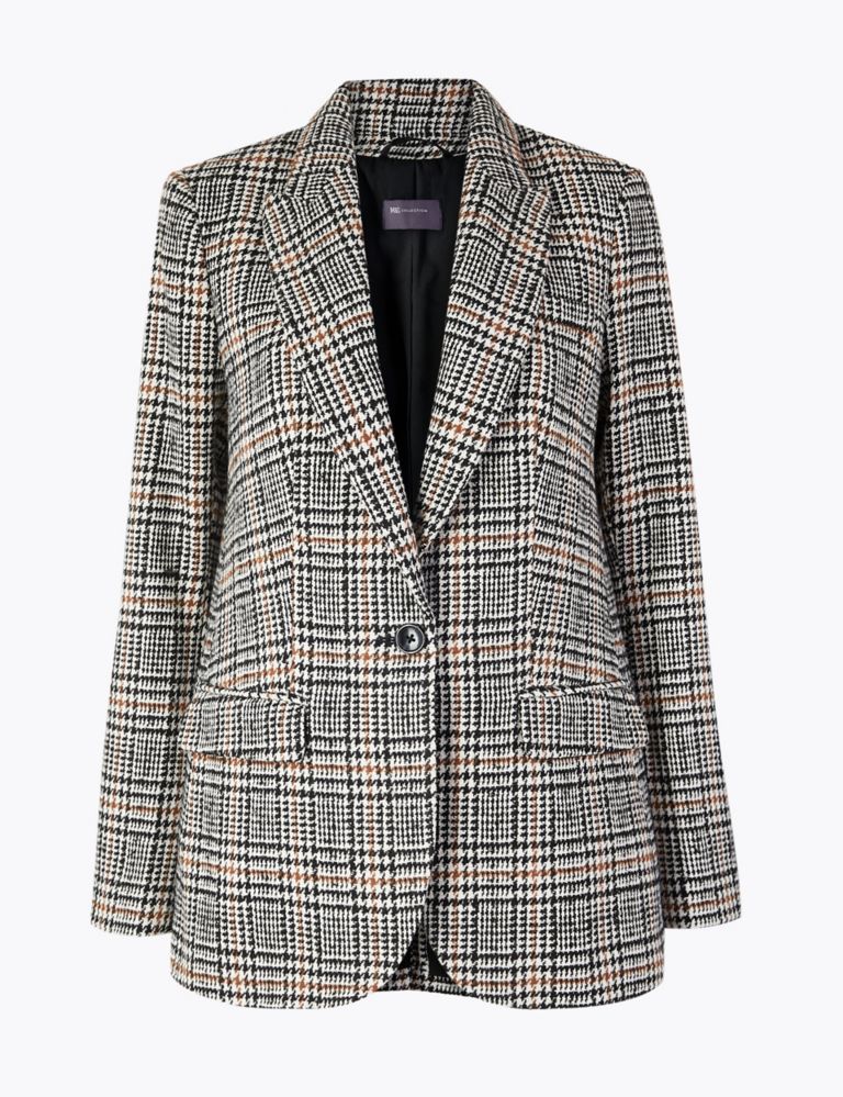 Checked Single Breasted Blazer 2 of 4