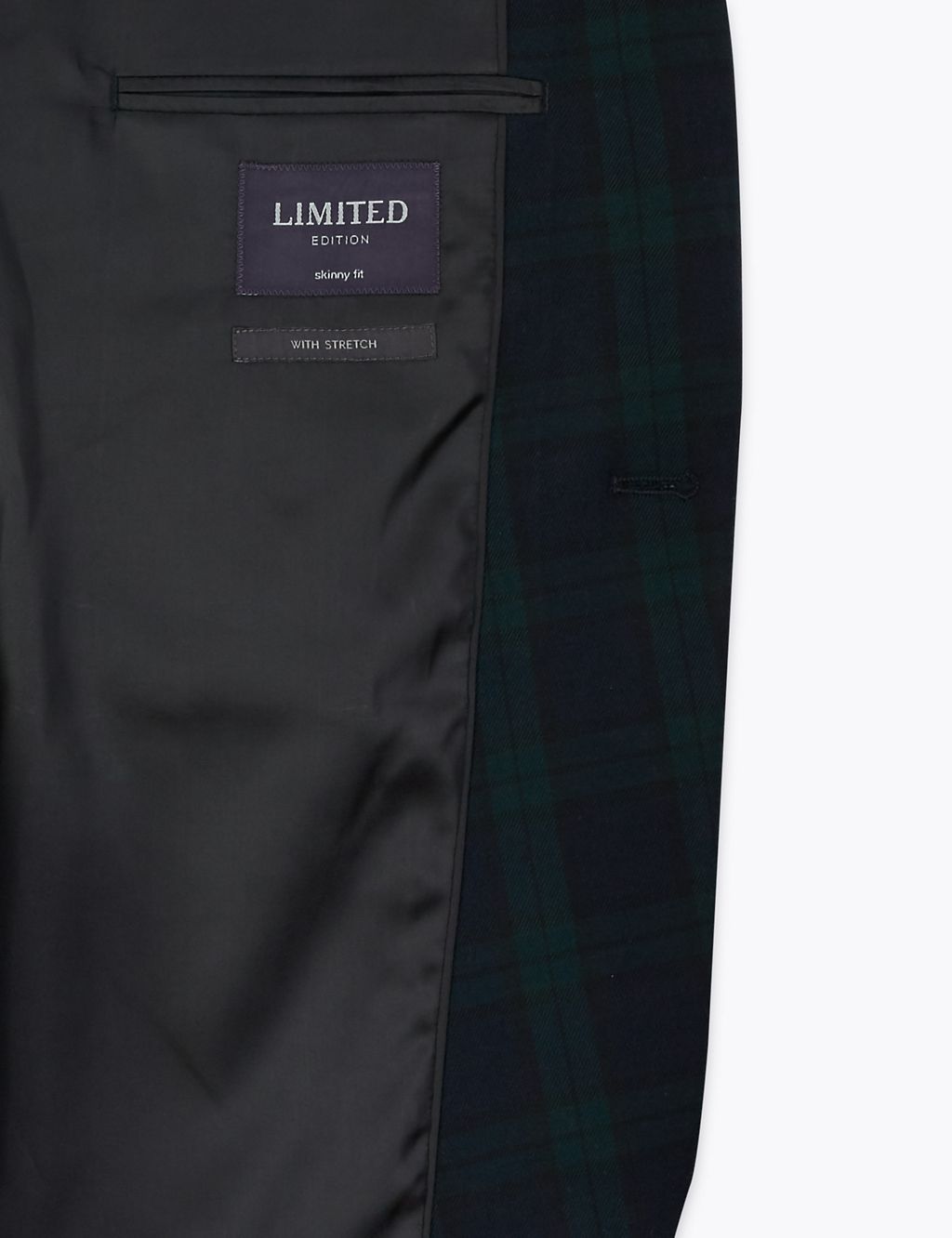 Checked Skinny Fit Jacket with Stretch 5 of 8