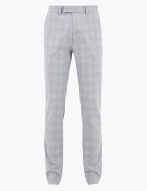 Checked Skinny Fit Trousers Image 2 of 9