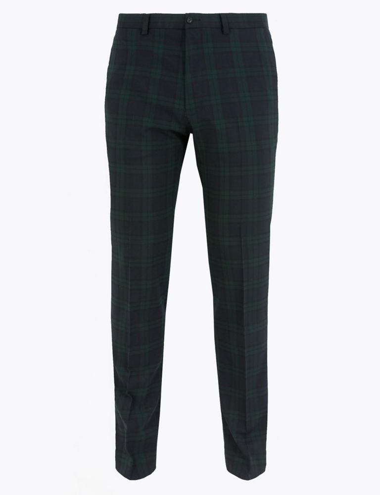 Checked Skinny Fit Trousers with Stretch 2 of 6