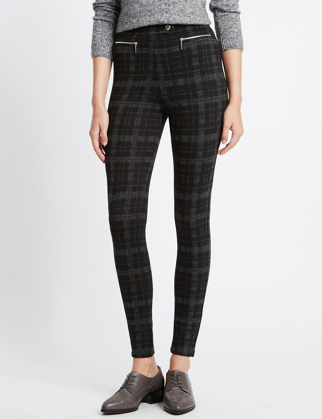 Checked Skinny Leg Trousers 3 of 3