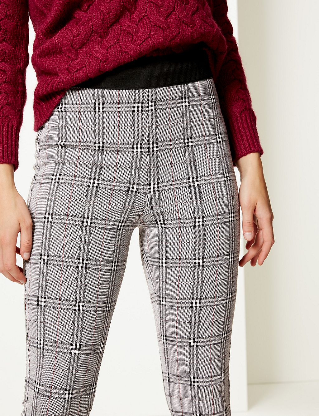Checked Skinny Leg Trousers 4 of 5