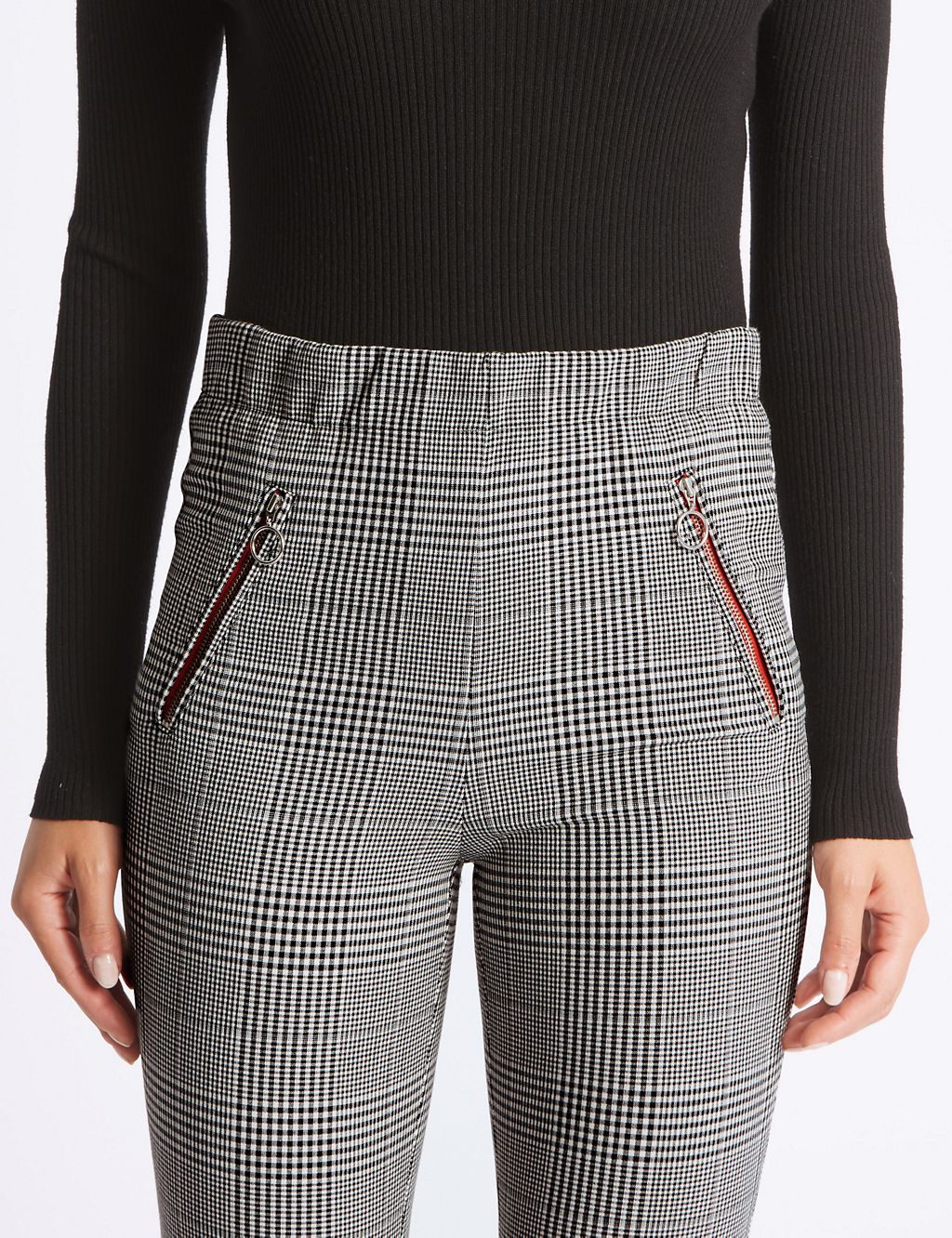 Checked Skinny Leg Trousers 5 of 6