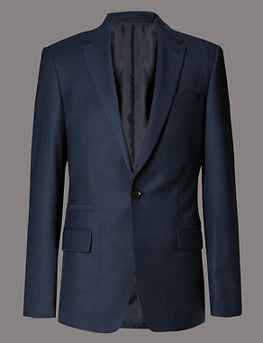 Checked Slim Fit 1 Button Jacket Image 2 of 5