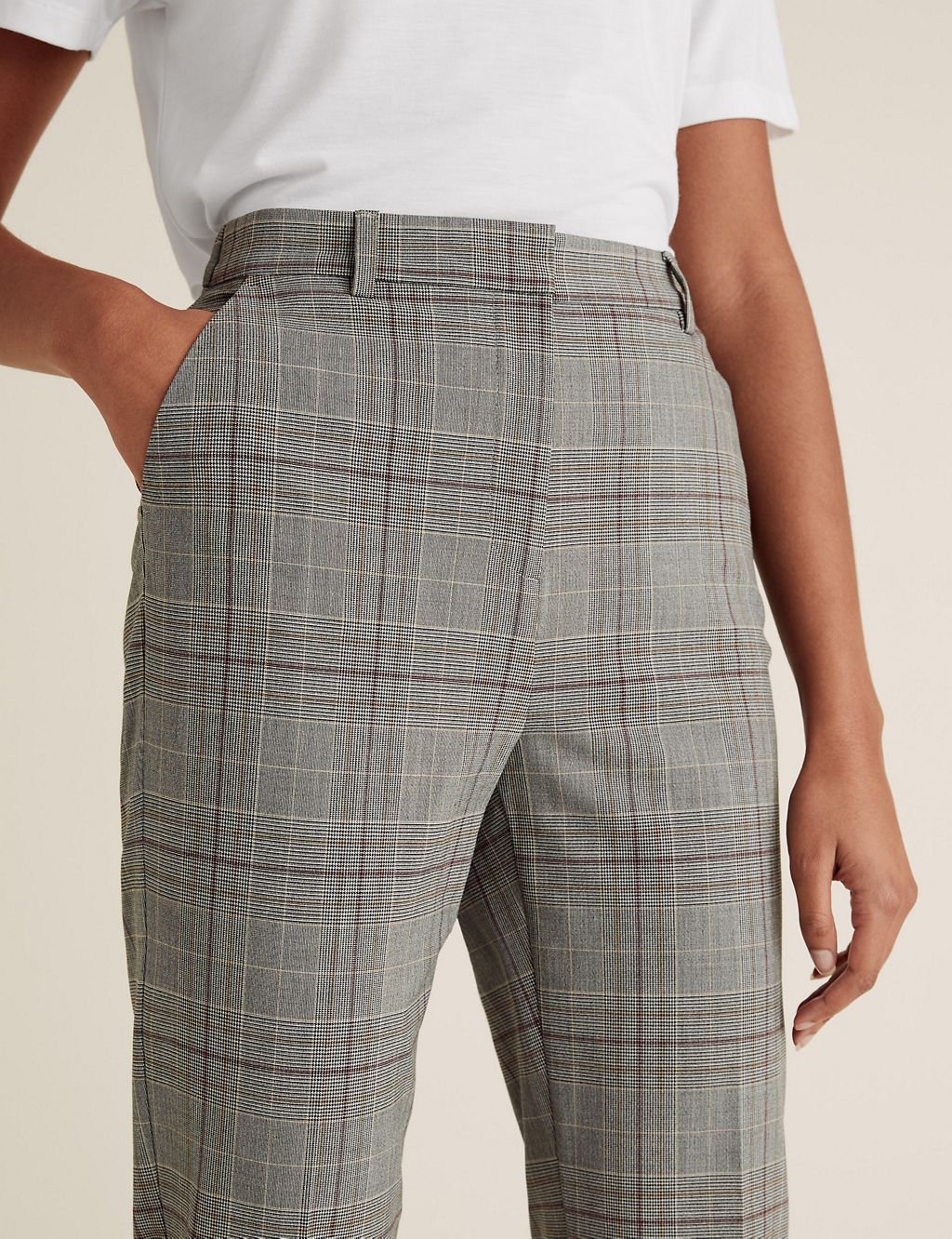 Checked Slim Fit Ankle Grazer Trousers 5 of 6