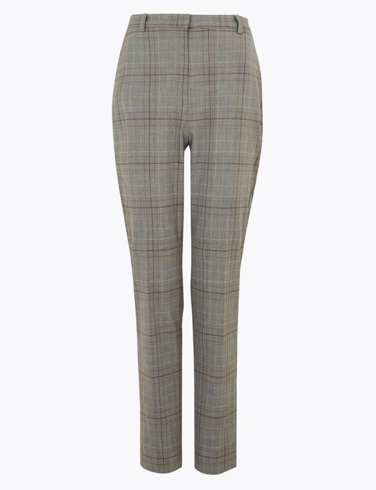 Checked Slim Fit Ankle Grazer Trousers | M&S Collection | M&S