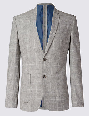 Checked Slim Fit Jacket Image 2 of 6