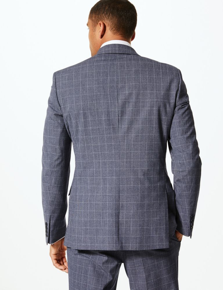 Checked Slim Fit Jacket with Stretch 5 of 8