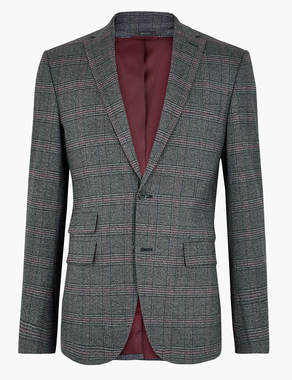 Checked Slim Fit Jacket 3 of 3