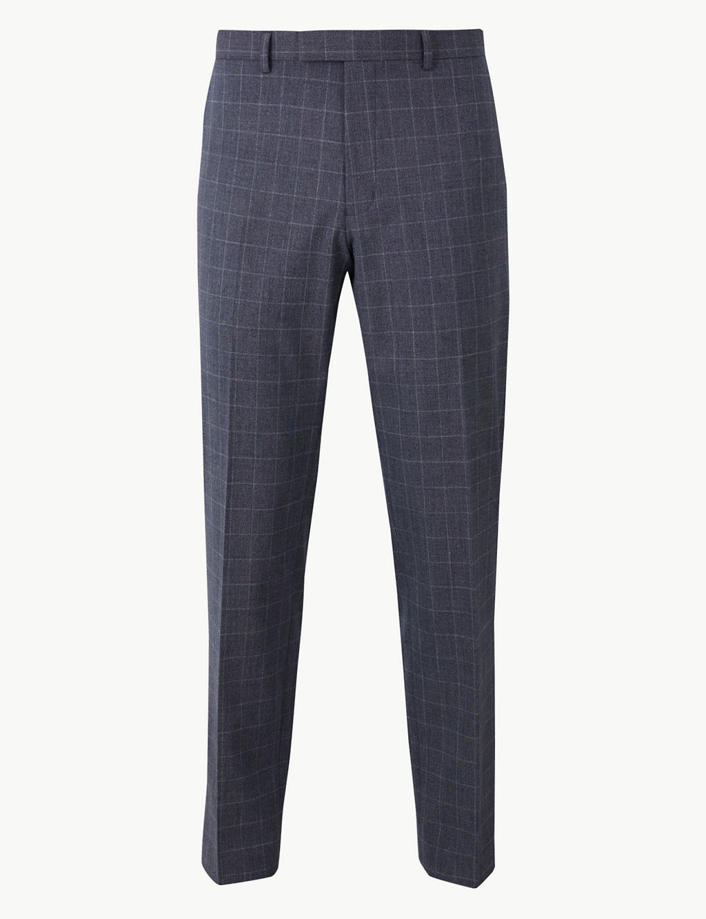 Checked Slim Fit Trousers with Stretch 1 of 6