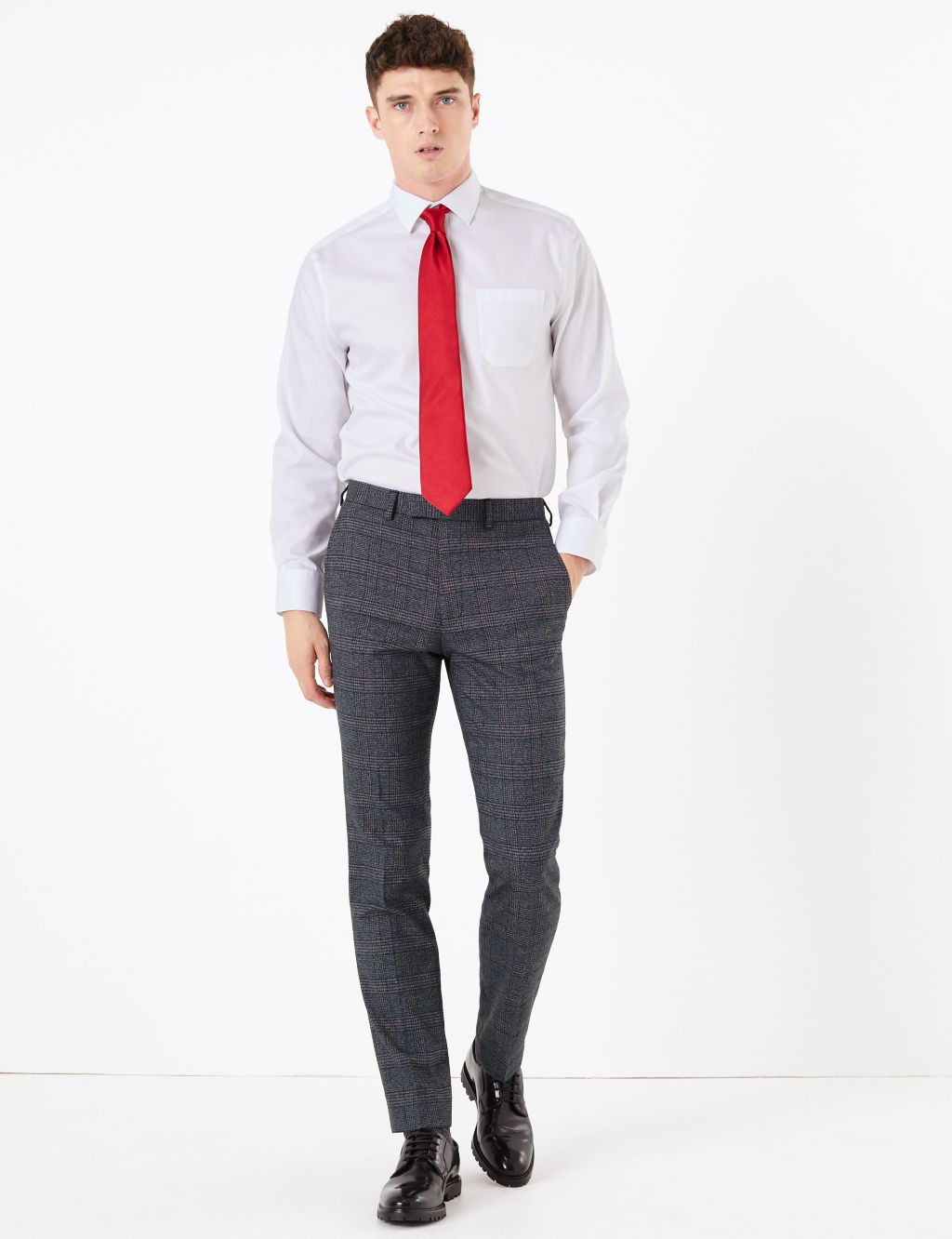 Checked Slim Fit Trousers 3 of 5