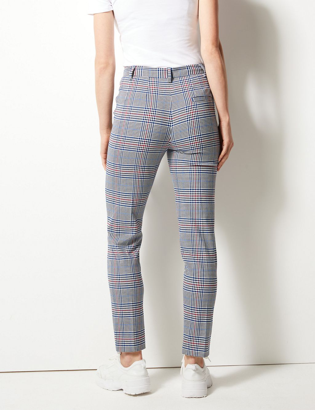 Checked Slim Leg Ankle Grazer Trousers 2 of 5