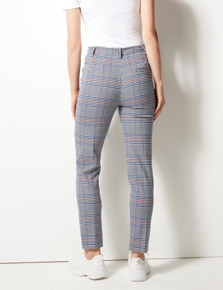Checked Slim Leg Ankle Grazer Trousers 3 of 5
