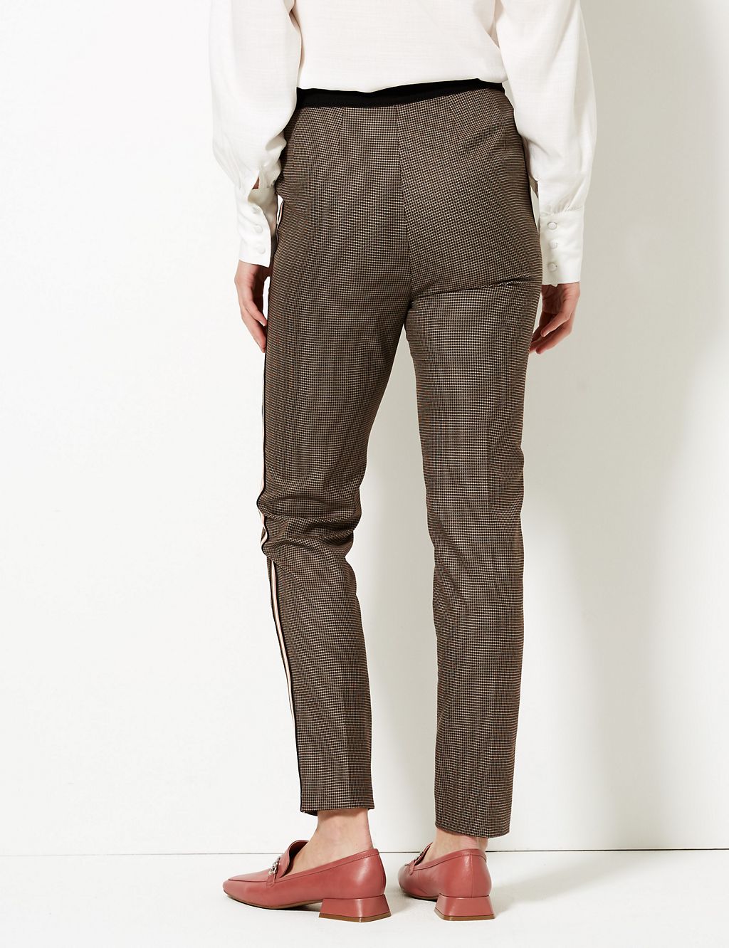 Checked Slim Leg Ankle Grazer Trousers 2 of 5