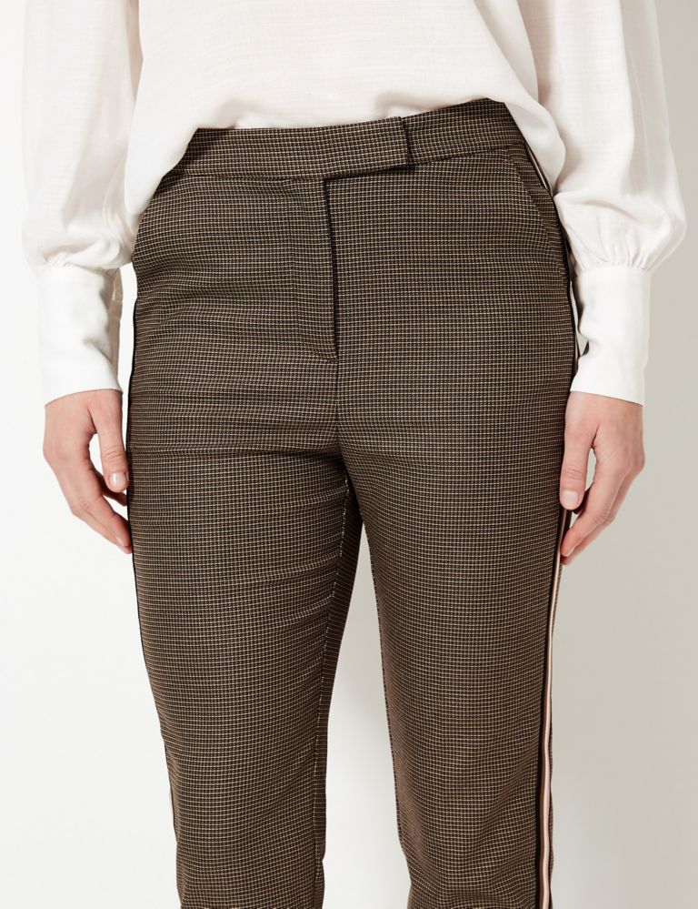 Checked Slim Leg Ankle Grazer Trousers 4 of 5