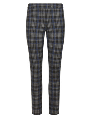 Checked Slim Leg Trousers Image 2 of 3