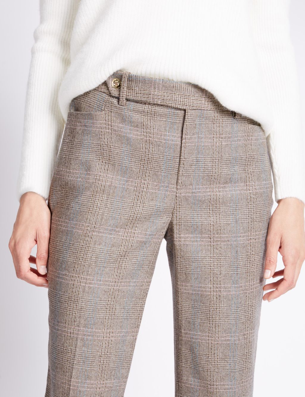Checked Slim Leg Trousers 4 of 4