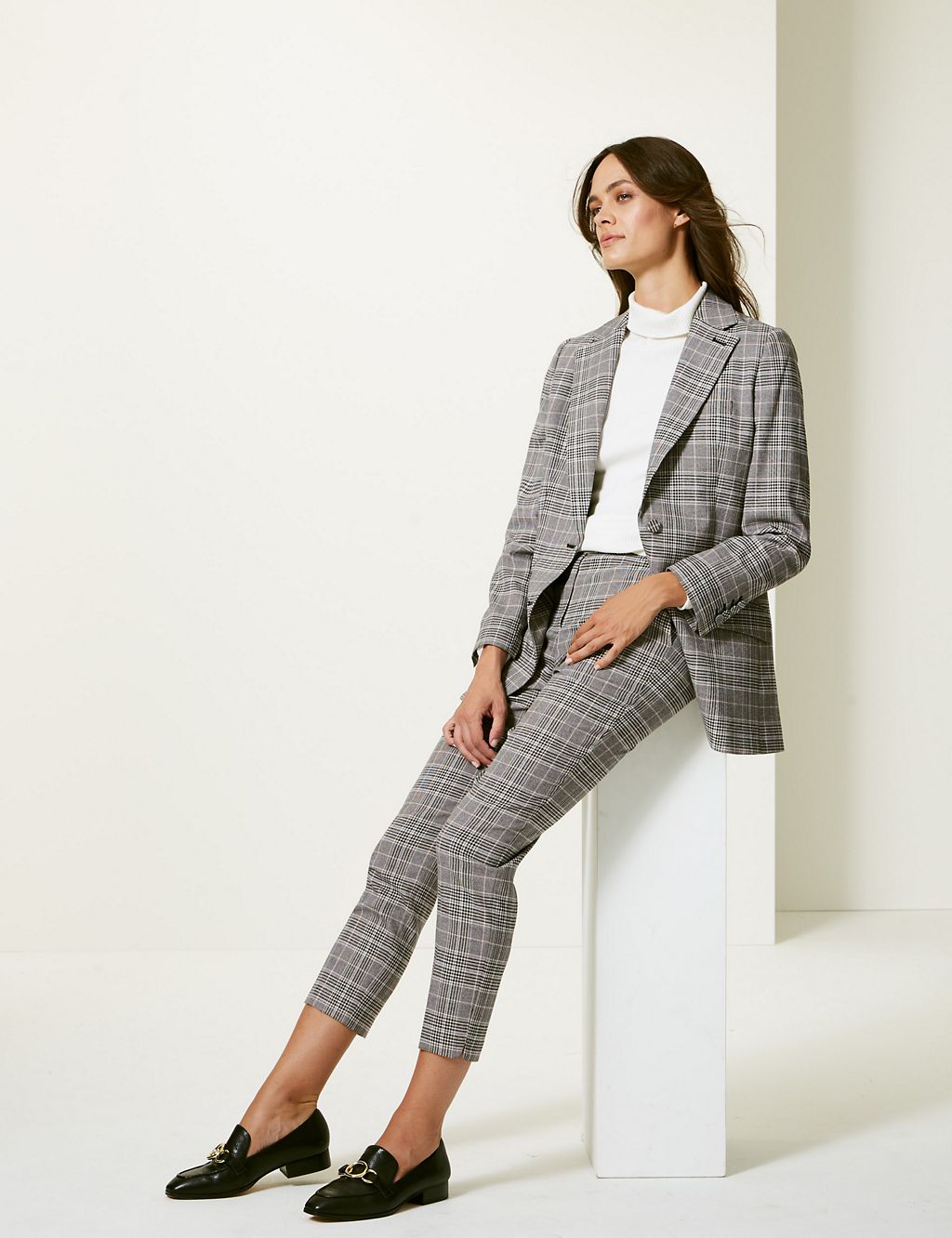 Checked Slim Leg Trousers 3 of 7