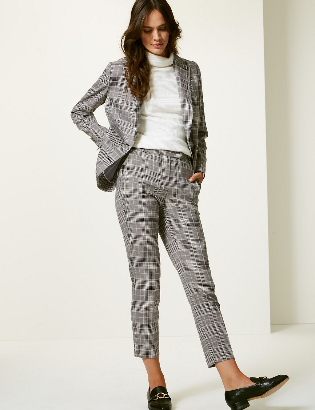 Checked Slim Leg Trousers 4 of 7