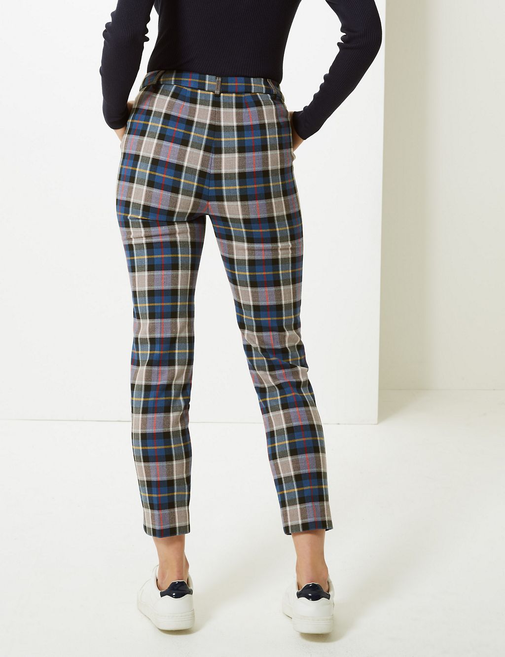 Checked Slim Leg Trousers 2 of 5