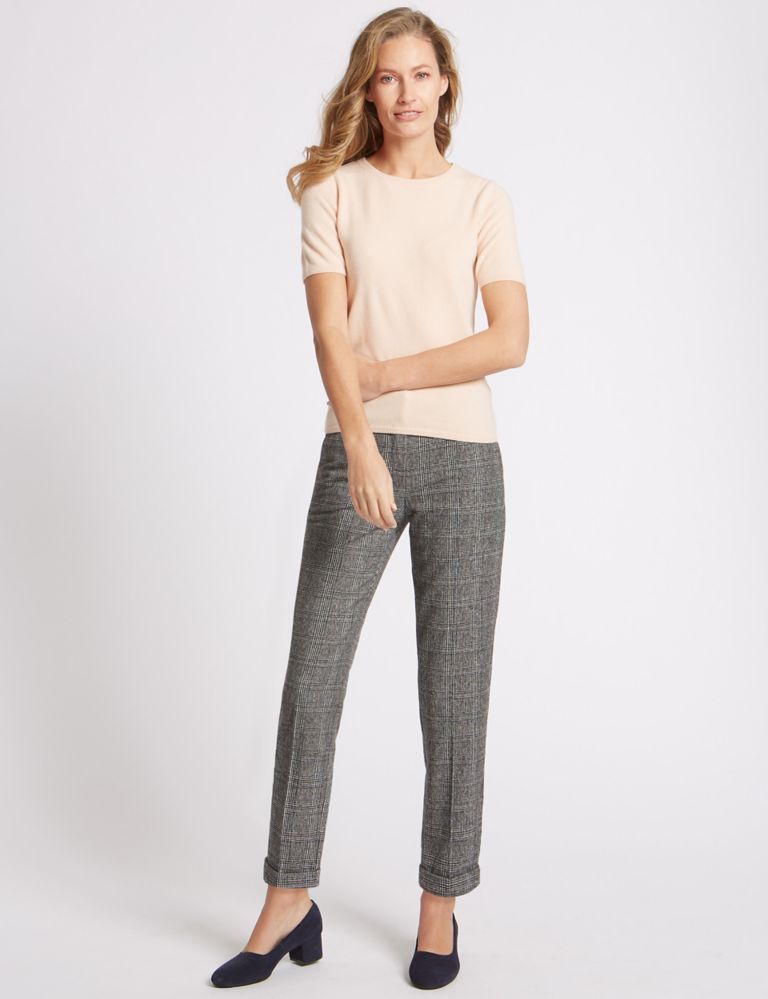 Checked Slim Leg Trousers 1 of 6