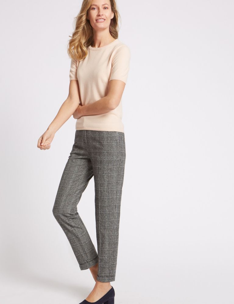 Checked Slim Leg Trousers 3 of 6