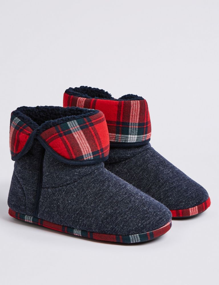 Checked Slipper Boots with Freshfeet™ 3 of 6