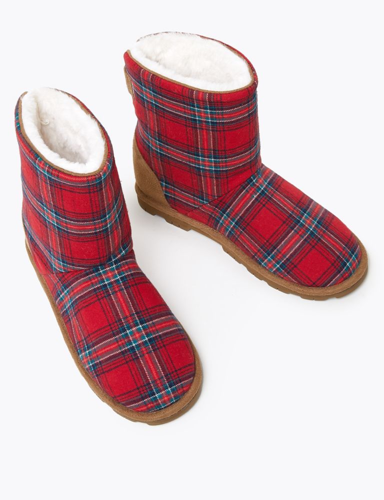 Checked Slipper Boots 1 of 7